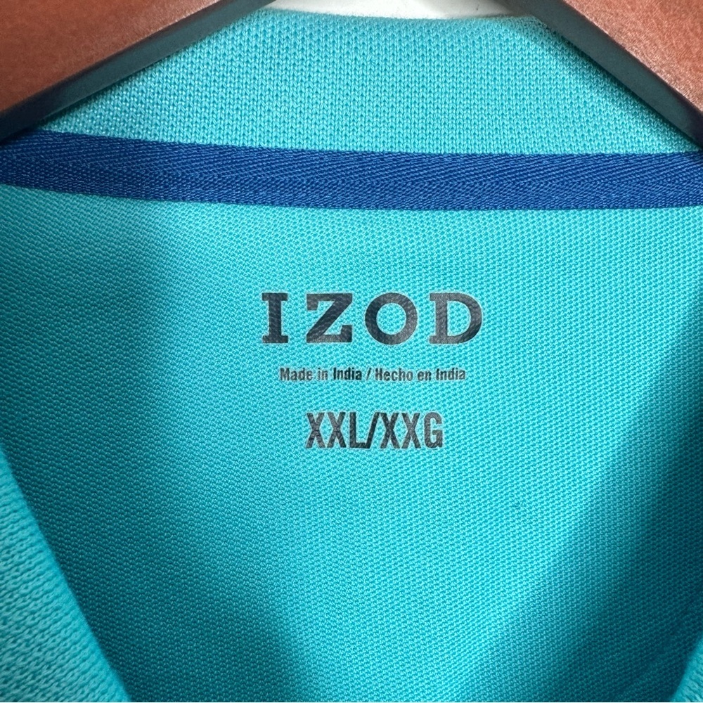 IZOD Teal Polo Shirt Size XXL - Picture 3 of 6